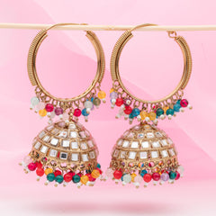 Mirror Crafted Bali Jhumka