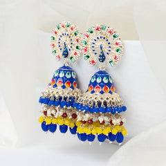 Mayurika Jhumka - Blue